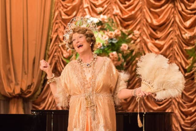 Meryl Streep as socialite and would-be operat singer Florence Foster Jenkins.