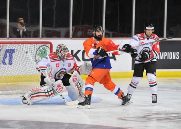 TOUGH GOING: Sheffield Steelers' Mathieu Roy in CHL action against Frolunda last season. Picture: Dean Woolley.