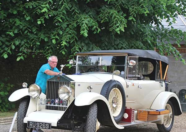 Tony Brown with the Rolls Royce 20HP four seater Open Tourer.