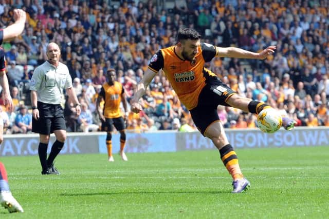 Robert Snodgrass scores the opening goal against Rotherham. (Picture: Simon Hulme)