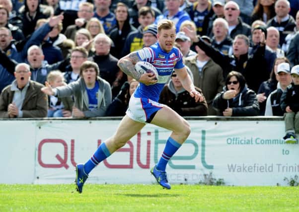 Wakefield Trinity Wildcats' Tom Johnstone scored four tries against Toulouse on Sunday afternoon.
 Picture: Jonathan Gawthorpe