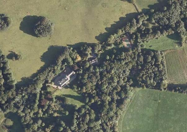 An aerial image of Winsley Hurst Hall, near Harrogate. (Google Maps)