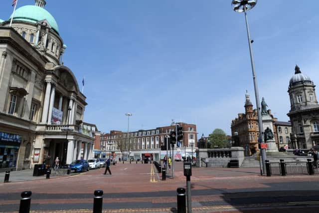 Queen Victoria Square, in Hull city centre.
