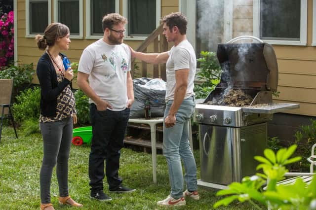 Rose Byrne, Seth Rogen and Zac Efron in the film Bad Neighbours 2. Communities in Yorkshire are more cordial, says a survey