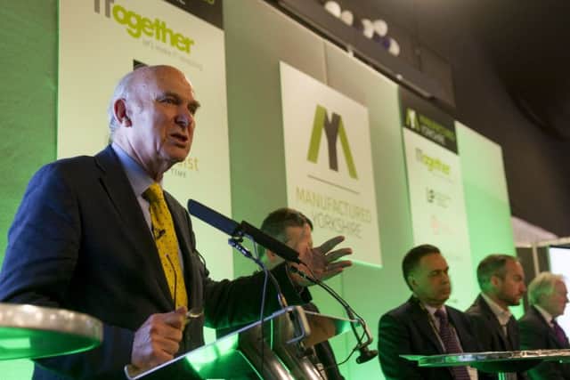 Sir Vince Cable, speaking at the Manufactured Yorkshire conference in Leeds, said the countrys manufacturing strength is undersold. Picture: james hardisty