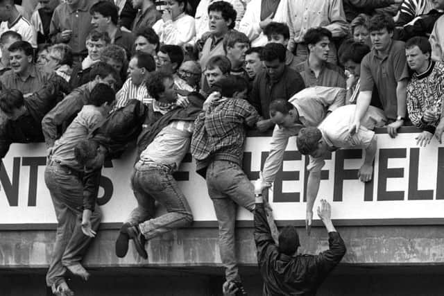 Scenes from the Hillsborough disaster