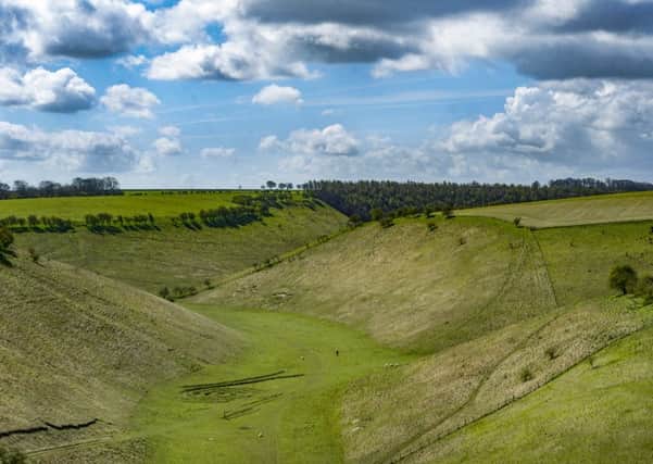 A glacier valley near the Wolds village of Thixendale - one of the many fascinating features of a walk in the Wolds.