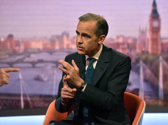 Governor of the Bank of England Mark Carney appearing on the BBC One current affairs programme, The Andrew Marr Show. PRESS ASSOCIATION Photo. Picture date: Sunday May 15, 2016. Carney has strongly defended his warning that a vote to leave the European Union could tip Britain into recession.