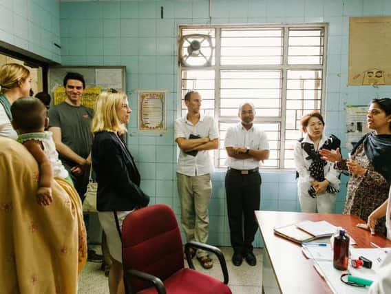 Andrea Jenkyns, MP for Morley and Outwood, visiting a clinic in India to learn more about how the country has combated polio.