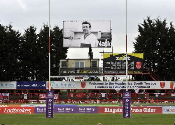 Hull KR's tribute to club legend, Roger Millward. Pictures: Steve Riding.