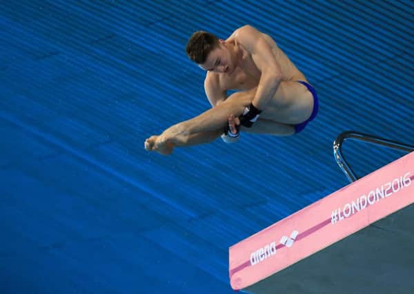 City of Leeds's Matthew Lee in the Men's Platform at the European Aquatics Championships. Picture: Nigel French/PA.