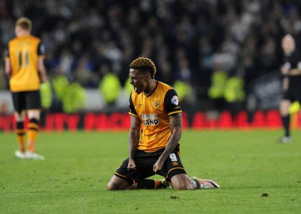 Abel Hernandez at full time.  Picture: Bruce Rollinson