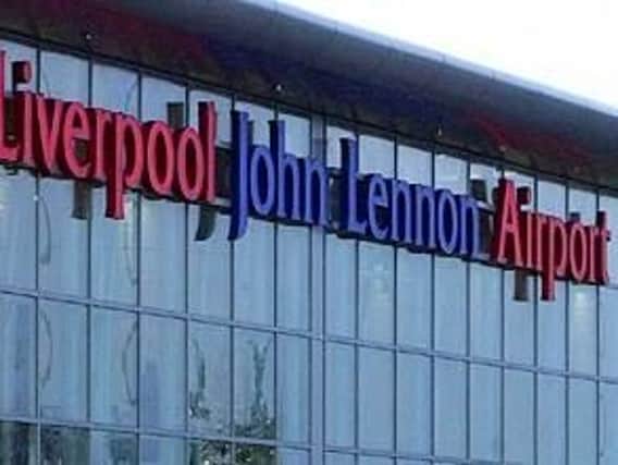 John Lennon Airport in Liverpool.