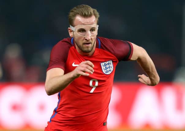 England's Harry Kane in action during the International Friendly match at the Olympic Stadium, Berlin.