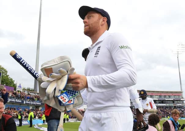 Jonny Bairstow leaves the field after England's win in the first Test against Sri Lanka at Headingley (Picture: Nigel French/PA Wire).