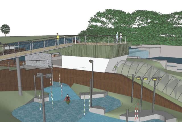 An artist's impression of the planned scheme at Linton Lock Hydro Scheme on the River Ouse.