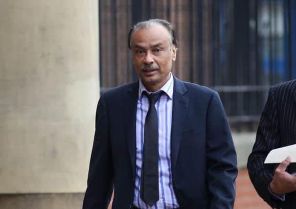 File picture of Mohammed Zaman from York, arriving at Teesside Combined Court Centre, accused of manslaughter of a customer with a peanut allergy at his Indian restaurant India Garden in Easingwold, North Yorkshire.