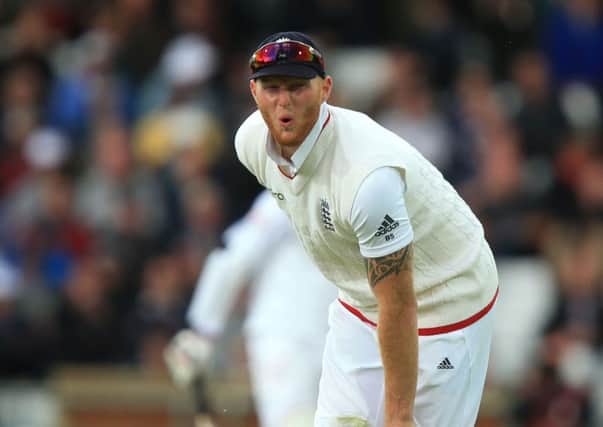 England's Ben Stokes holds his knee before going off injured during day two of the Test at Headingley (Picture: Mike Egerton/PA Wire).