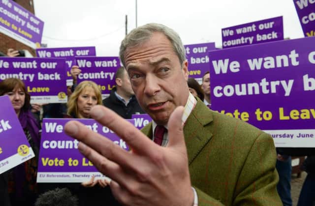 Ukip leader Nigel Farage in Chapeltown today
