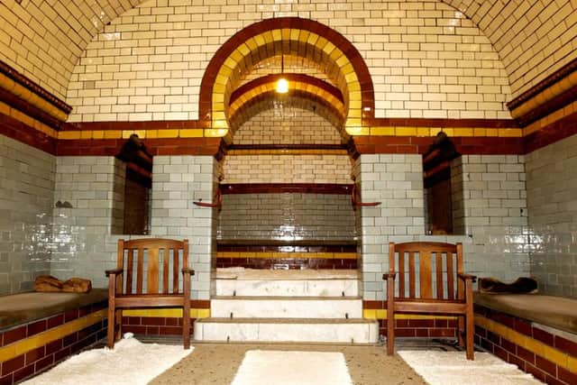 One of the hot room chambers at Harrogate Turkish Baths