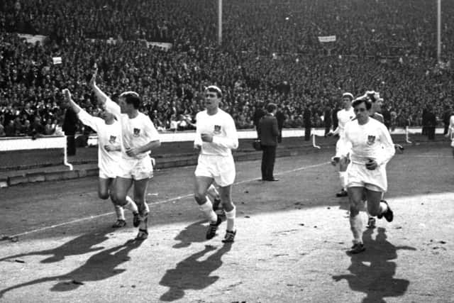 Sheffield Wednesday's players salute their fans after their 1966 FA Cup Final loss.