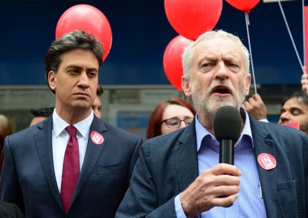 Labour leader Jeremy Corbyn was campaigning alongside predecessor Ed Miliband in Doncaster today