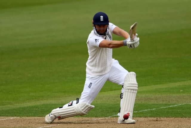 SWIFT RATE: Yorkshires Jonny Bairstow fired an impressive 48 from 57 balls to help England reach 310-6 against Sri Lanka on the first day of the second Test match at Durham. Picture: PA