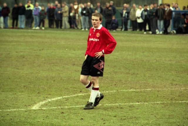 Adrian Doherty in action for Manchester United