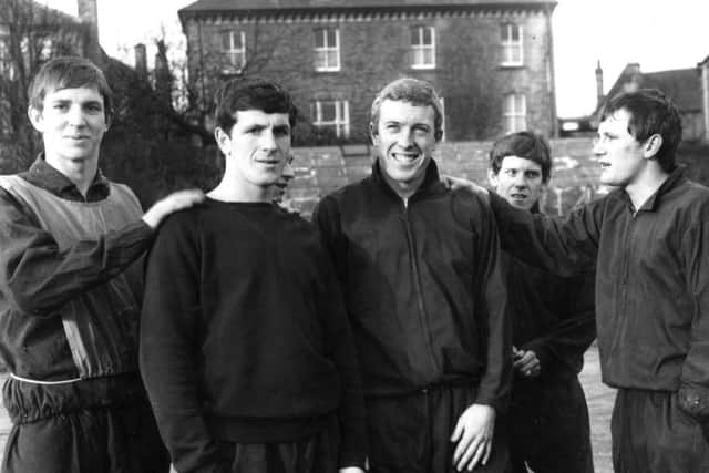 Sheffield United 1966
Mick Hill, Alan Woodward, Mick Jones, Bernard Shaw and Len Badger