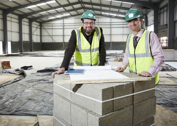 BeerHawk.co.uk founder Chris France (left) with Wharfedale Property Management director, Tim Munns, in the new warehouse unit at Thorp Arch Estate in Wetherby