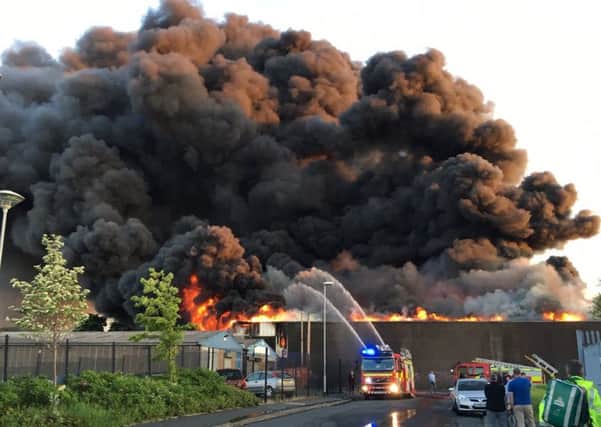 Crews tackle the blaze in Bramley on Monday evening. Picture: West Yorkshire Fire and Rescue.