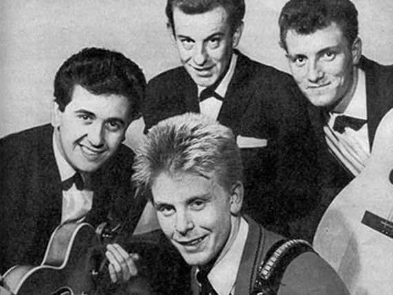 Number one! Ripon's Brian Dunn, back, far right, with Joe Brown and the Bruvvers in the 1960s.