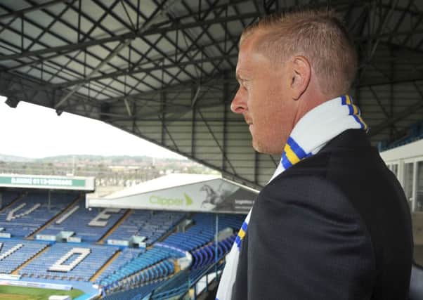 Garry Monk drinks in his new surroundings at Elland Road after being confirmed as Leeds Uniteds new head coach, replacing Steve Evans (Picture: Jack Varley).