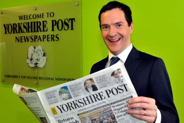 George Osborne during a visit to The Yorkshire Post.