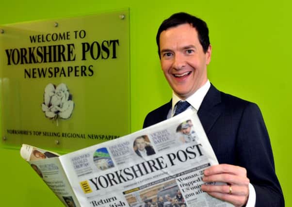 George Osborne during a visit to The Yorkshire Post.