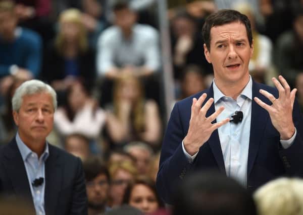 Chancellor George Osborne delivers a speech on the EU at JP Morgan's Bournemouth corporate centre in Dorset.