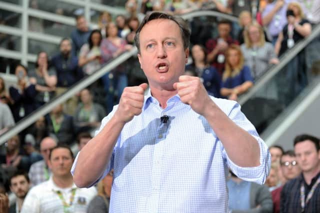 David Cameron on the election trail at Asda House, Leeds in May 2015
