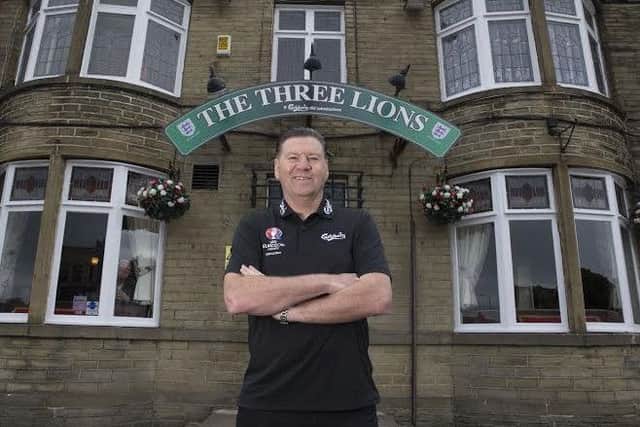 Chris Waddle promotes Carlsberg UEFA Euro 2016 Pubstitutions at the Red Lion Hotel, Manchester Road in Bradford. (Picture: Paul Currie/REX/Shutterstock)