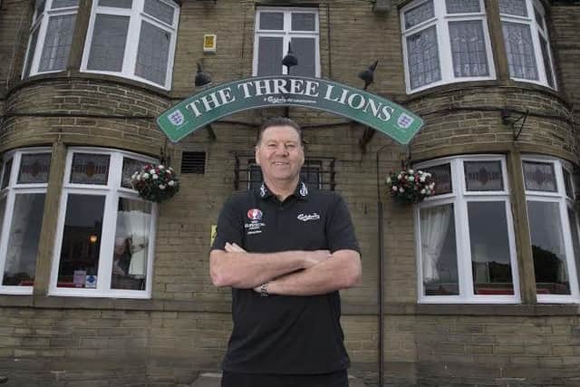 Chris Waddle promotes Carlsberg UEFA Euro 2016 Pubstitutions at the Red Lion Hotel, Manchester Road in Bradford. (Picture: Paul Currie/REX/Shutterstock)