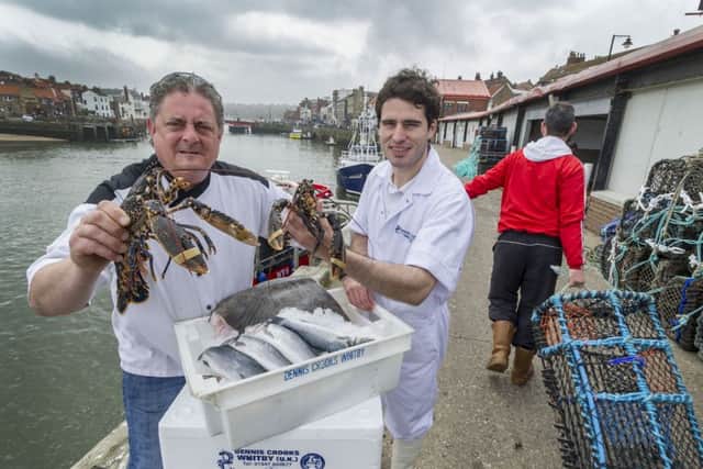 Rob Green, Chef Consultant, with Fish Merchant William Crooks, from Whitby