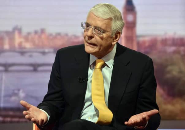 Sir John Major on the BBC One current affairs programme, The Andrew Marr Show.
