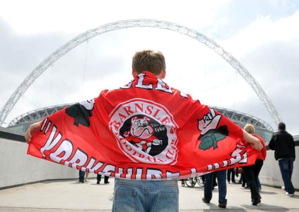 Barnsley fans before the play-off final with Millwall. (Picture: Tony Johnson)
