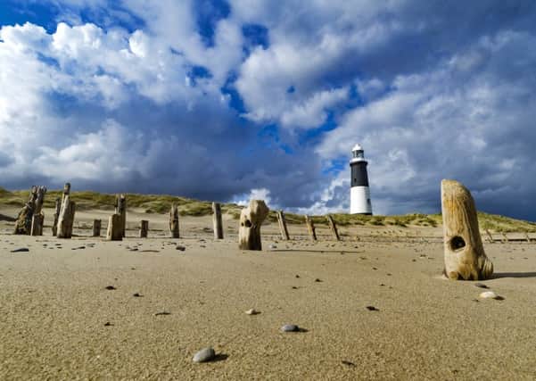 Spurn Point is a narrow sand spit on the tip of the coast of the East Riding of Yorkshire, that reaches into the North Sea and forms the north bank of the mouth of the Humber Estuary.