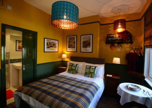 This room reflects York's famous railway heritage -  the en-suite even has a sliding carriage door
