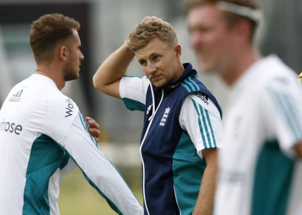 England and Yorkshire's Joe Root, centre, pictured during a nets session at Lord's yesterday (Picture: Paul Harding/PA Wire).