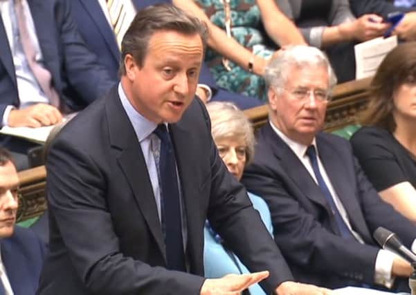 David Cameron in the Commons today