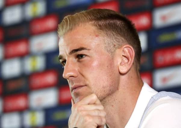 England goalkeeper Joe Hart talks to the media at Stade de Bourgognes, Chantilly yesterday (Picture: Owen Humphreys/PA Wire).