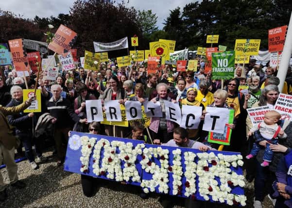 Fracking opponents lobby North Yorkshire County Council.