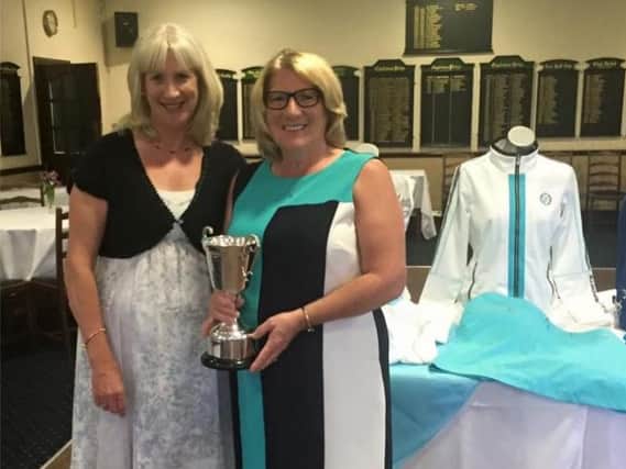 Lees Hall's lady captain Michele Plumtree, left, with captain's day winner Lesley Brosnan.