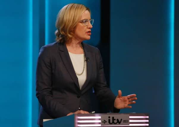 Amber Rudd turned on Boris Johnson during the ITV referendum debate.